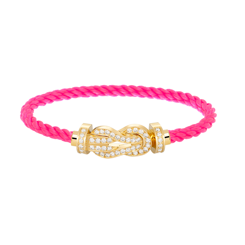 [AuraEcho]CHANCE LARGE 8 FIGURE BUCKLE FULLDIAMOND BRACELET GOLD