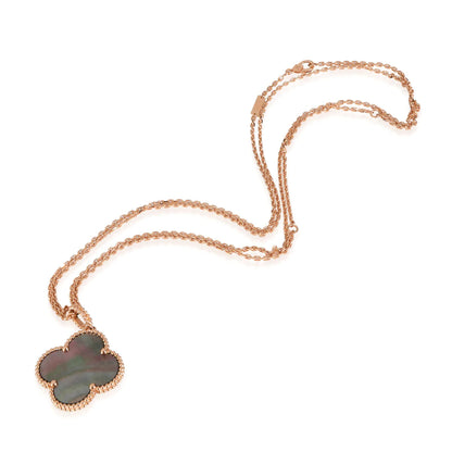 [AuraEcho]CLOVER 25MM GOLD DARK MOP BIG CLOVER NECKLACE