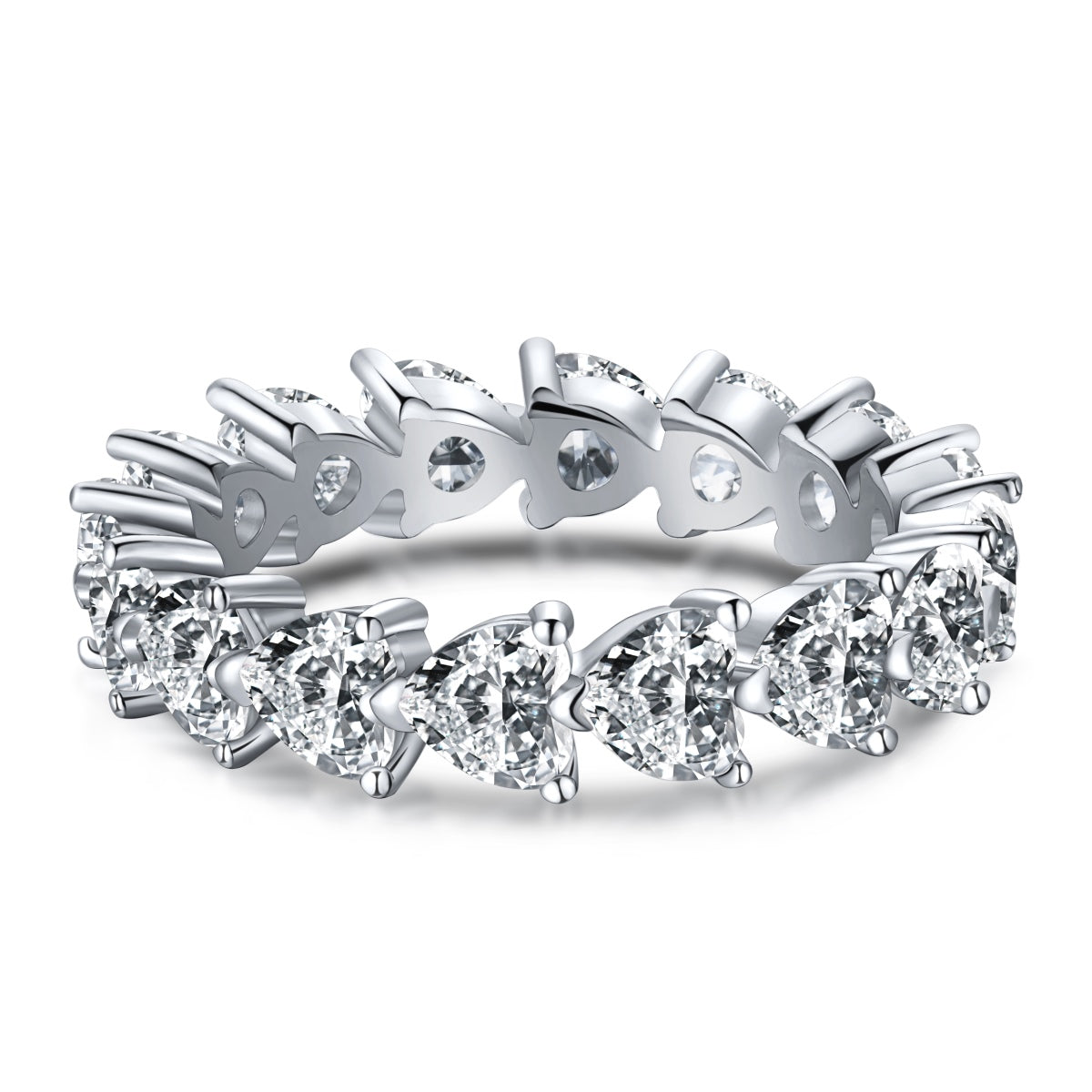 [AuraEcho]0.25 Carat Radiant Romance Heart Cut Lover Ring