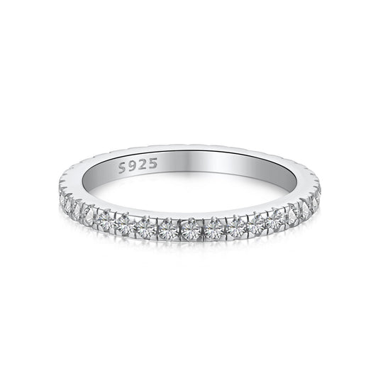 [AuraEcho]Delicate Sparkling Round Cut Daily Ring