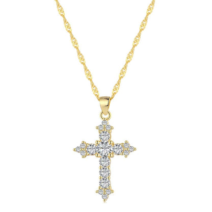 [AuraEcho]Delicate Cross Shape Necklace