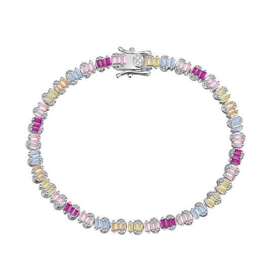 [AuraEcho]Delicate Colorful Emerald Cut Party Bracelet