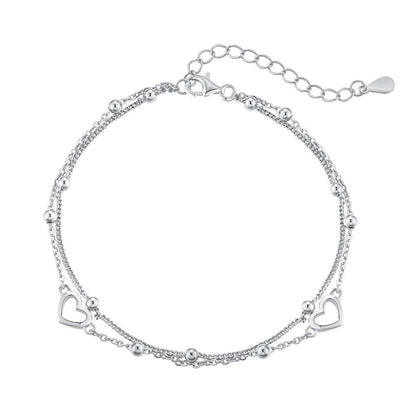 [AuraEcho]Dainty Double Layer Love Heart Bracelet