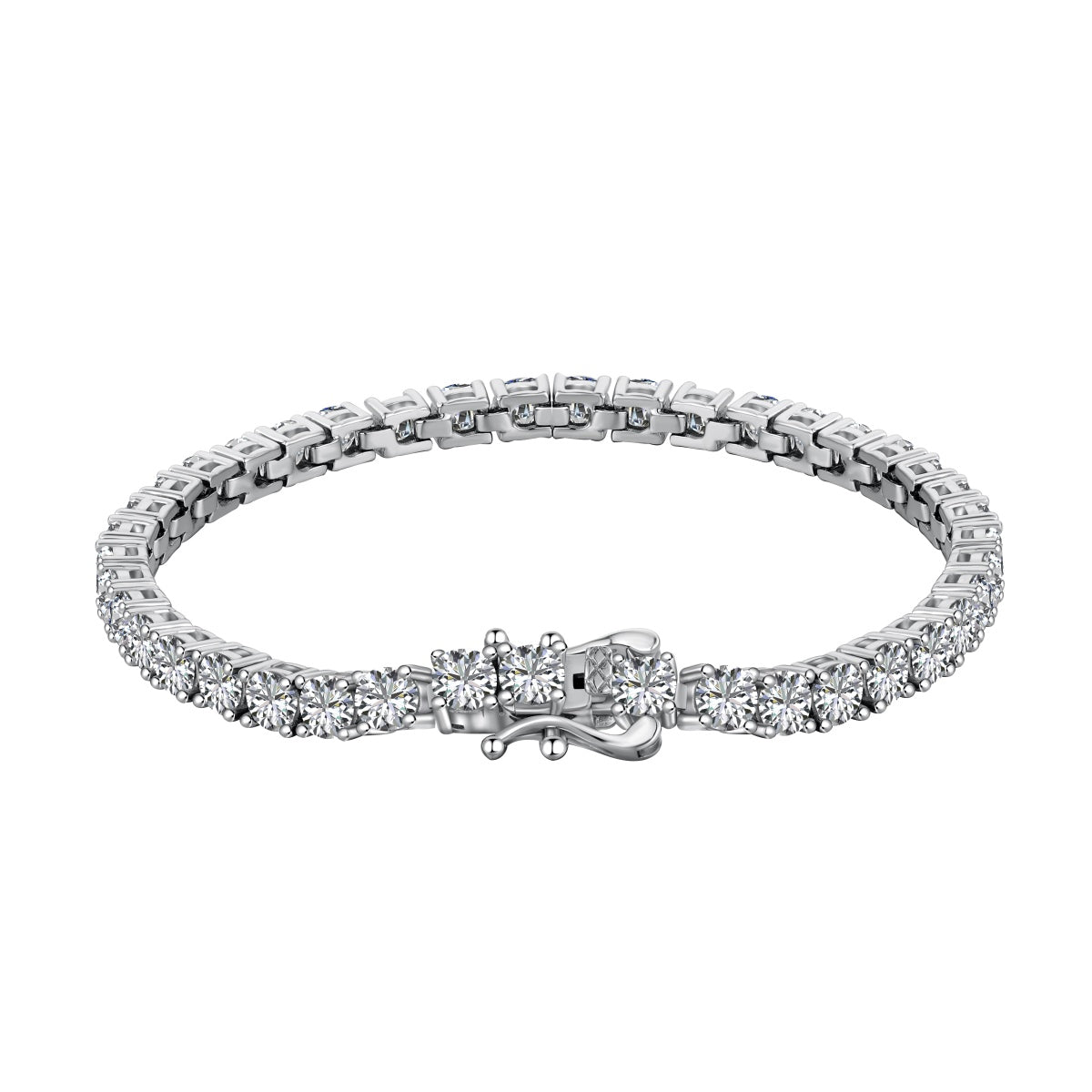 [AuraEcho]Luxurious Ornate Round Cut Tennis Bracelet