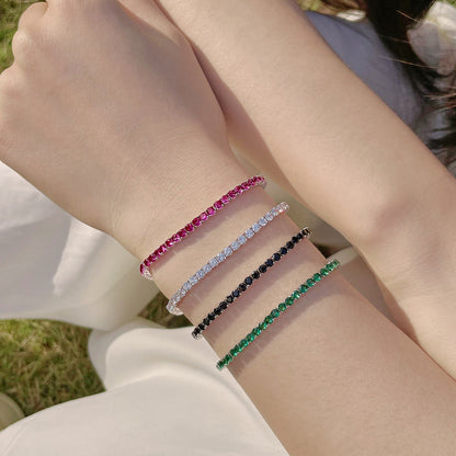 [AuraEcho]Radiant Colorful Round Cut Party Bracelet