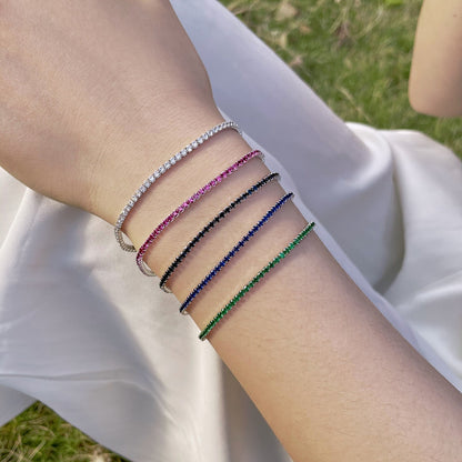 [AuraEcho]Radiant Colorful Round Cut Party Bracelet
