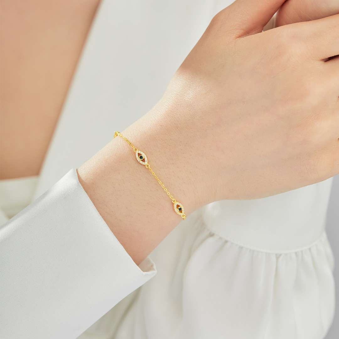 [AuraEcho]Evil Eye Shape Pendent Necklace