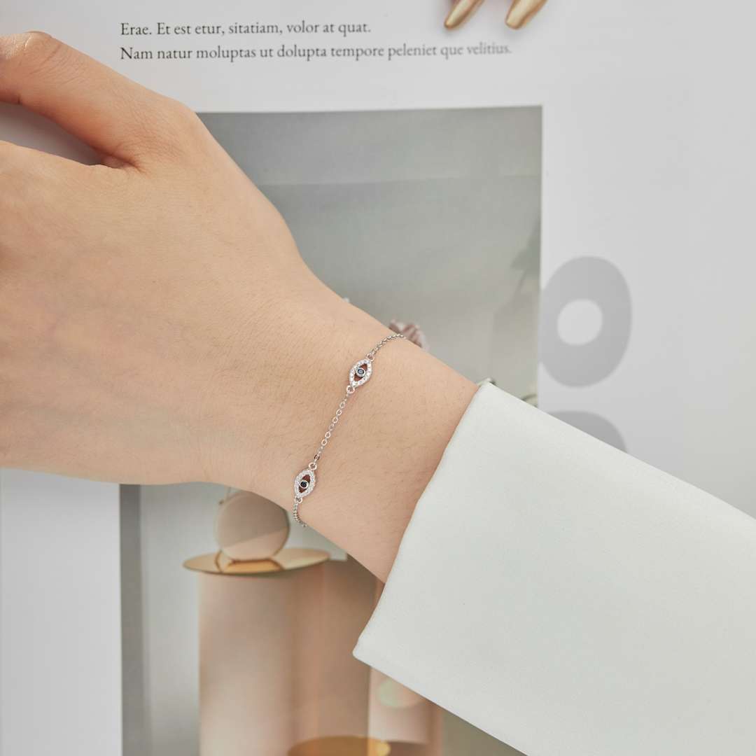 [AuraEcho]Evil Eye Shape Pendent Necklace