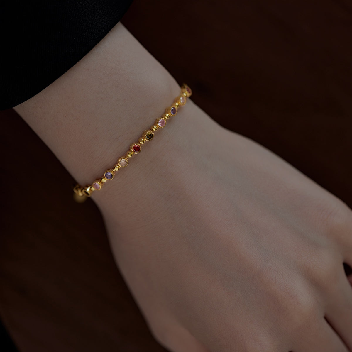 [AuraEcho]Sparkling Exquisite Round Cut Party Bracelet