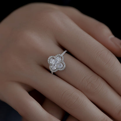 [AuraEcho]Luxurious Eternity Flower Shape Banquet Ring