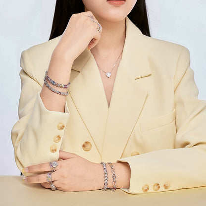 [AuraEcho]Delicate Colorful Multi Cut Party Bracelet