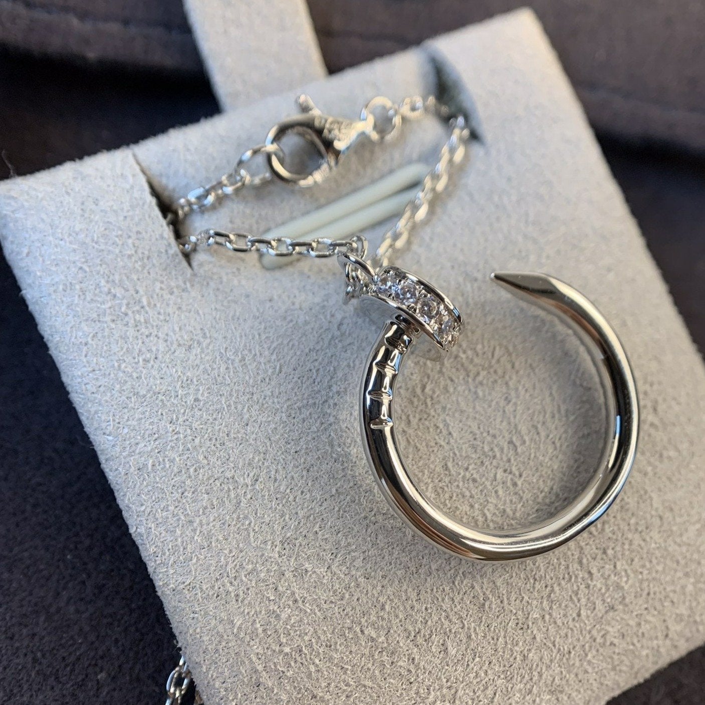 [AuraEcho]JUSTE NECKLACE SILVER DIAMONDS