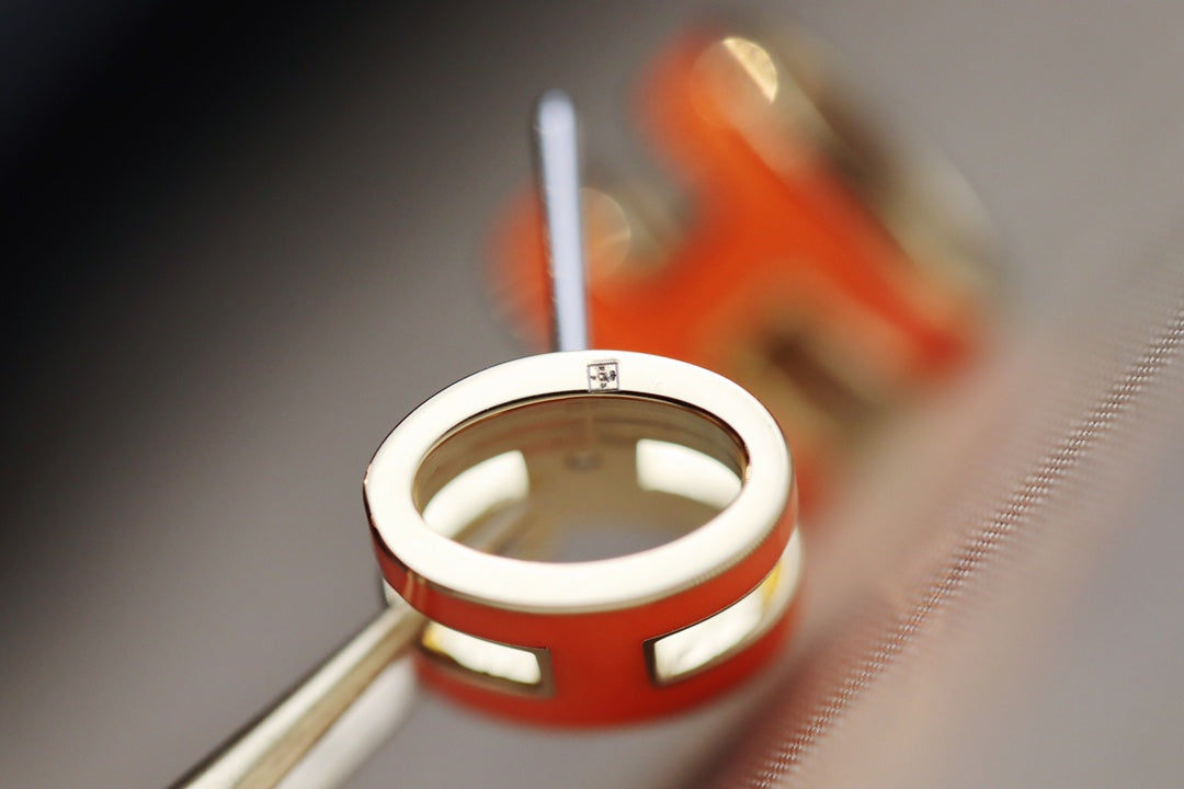 [AuraEcho]MINI POP H EARRINGS ORANGE