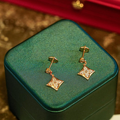 [AuraEcho]STAR DIAMONDS EARRINGS GOLD