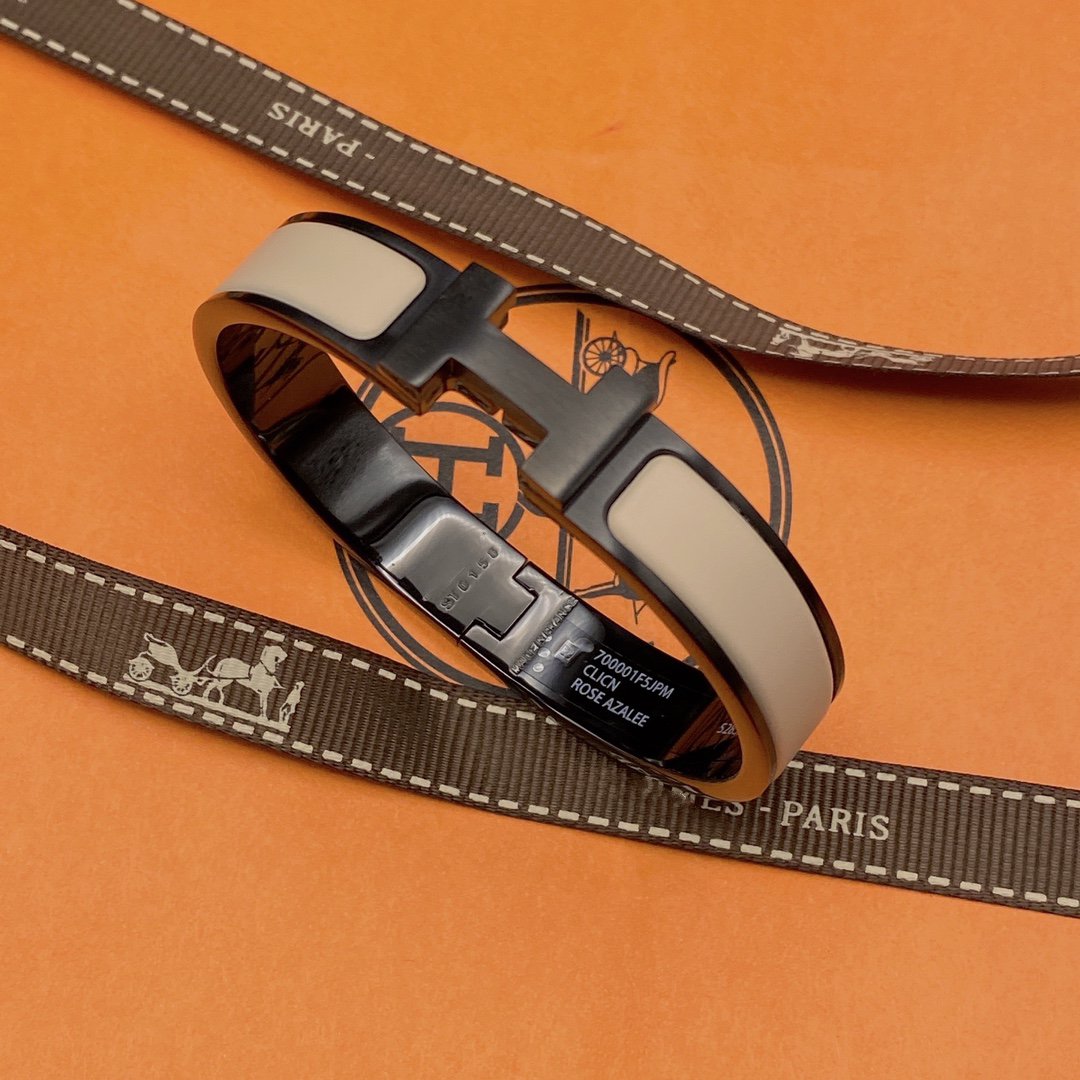 [AuraEcho]H BRACELET 12MM BLACK BEIGE CERAMIC