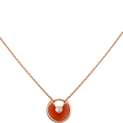 [AuraEcho]AMULETTE GOLD CARNELIAN ONYX NECKLACE