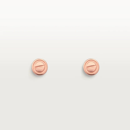 [AuraEcho]LOVE EARRINGS PINK GOLD 10MM