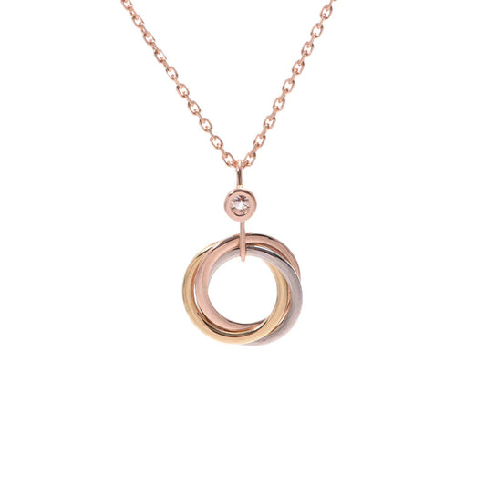 [AuraEcho]TRINITY SILVER GOLD PINK GOLD NECKLACE