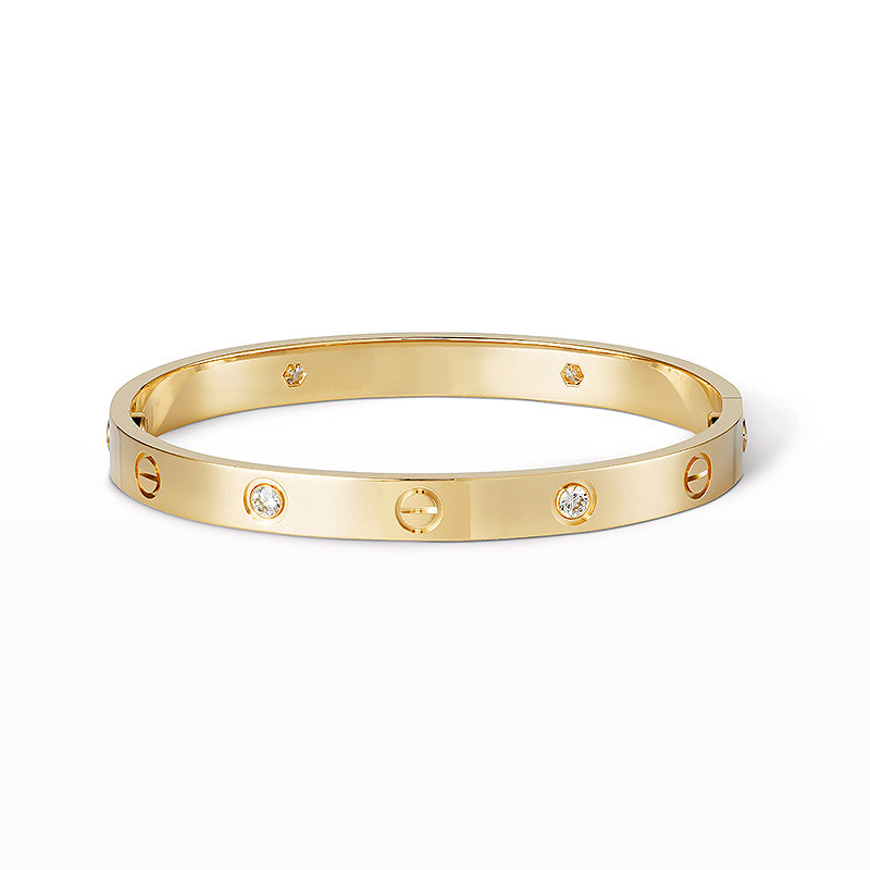 [AuraEcho]LOVE BRACELET 6.1MM 4 DIAMONDS