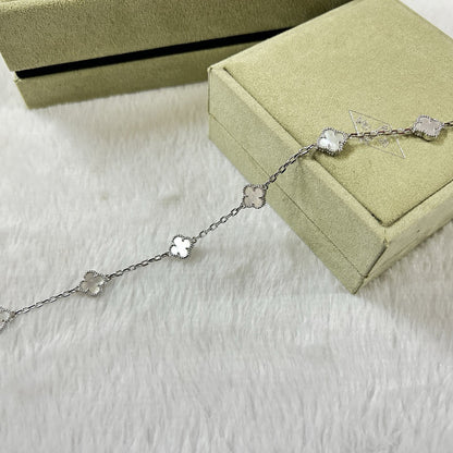 [AuraEcho]CLOVER 6 MOTIF WHITE MOP BRACELET