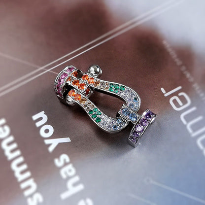 [AuraEcho]FORCE LARGE HORSESHOE CLASP  METAL BRACELET