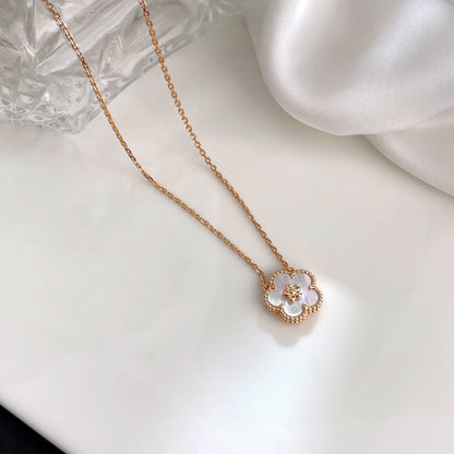 [AuraEcho]LUCKY  WHITE MOP  PLUM BLOSSOM NECKLACE