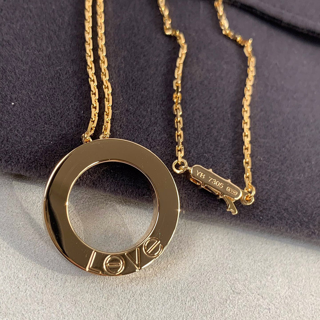 [AuraEcho]LOVE NECKLACE 16MM 3 DIAMONDS