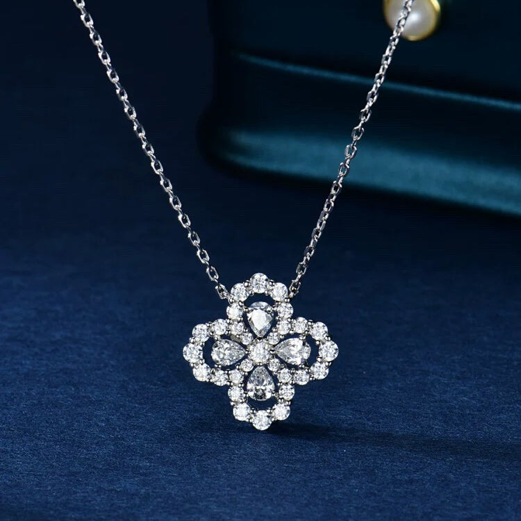 [AuraEcho]LOOP NECKLACE FULL MOTIF DIAMOND 16MM MULTIPLE COLORS