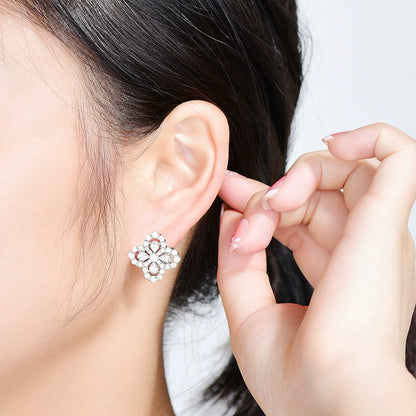 [AuraEcho]LOOP EARRINGS FULL MOTIF DIAMOND 16MM