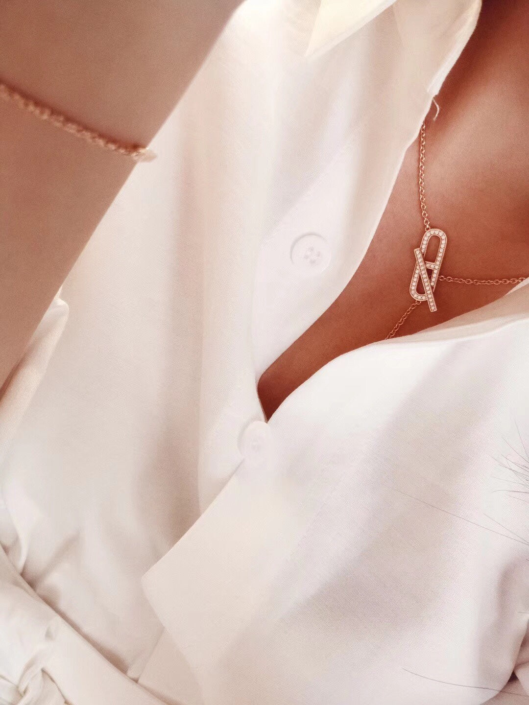 [AuraEcho]HM FIRE PIG NOSE NECKLACE TRENDY STREET