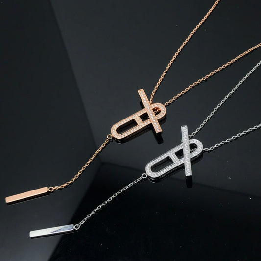 [AuraEcho]HM NECKLACE PLATINUM ROSE GOLD DIAMOND