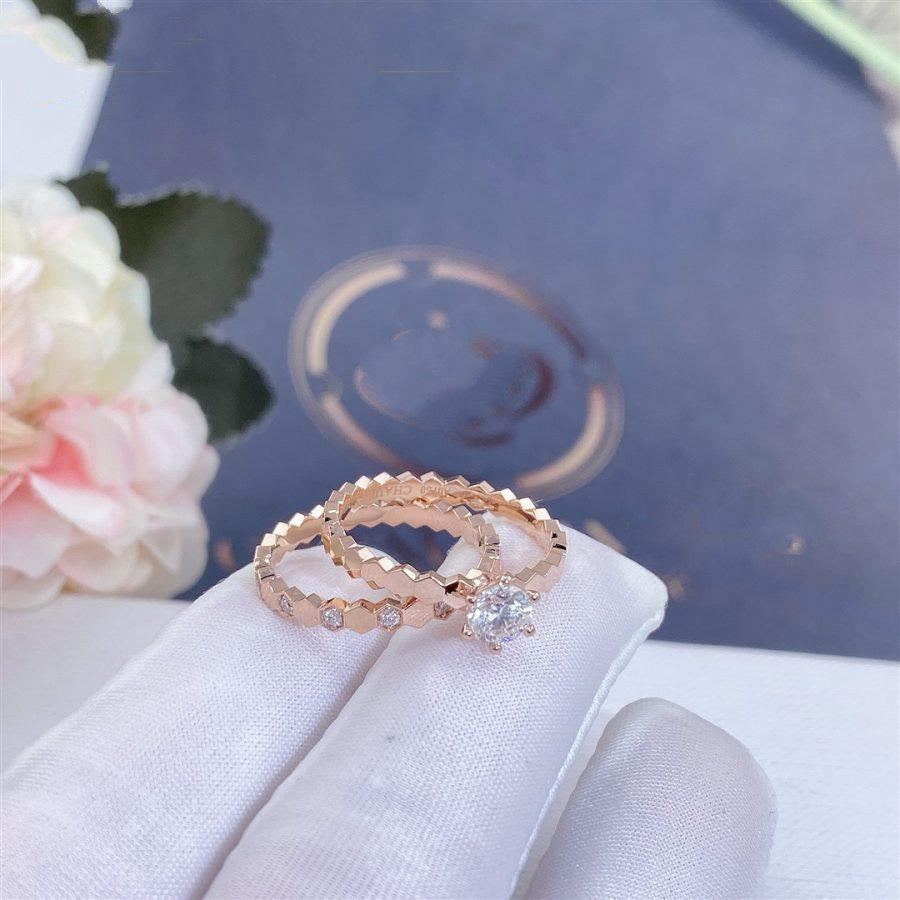 [AuraEcho]BEE LOVE RING PINK GOLD 1 DIAMOND
