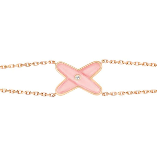 [AuraEcho]JEUX BRACELET PINK MOP PINK GOLD 1 DIAMOND