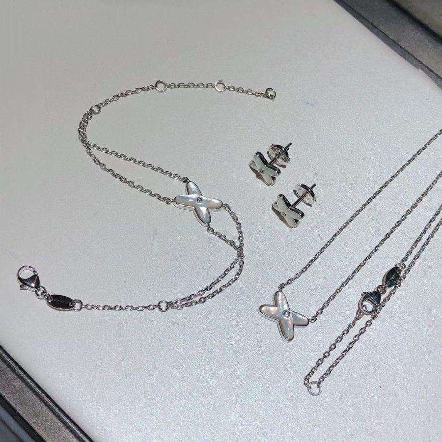 [AuraEcho]JEUX BRACELET WHITE MOP SILVER 1 DIAMOND