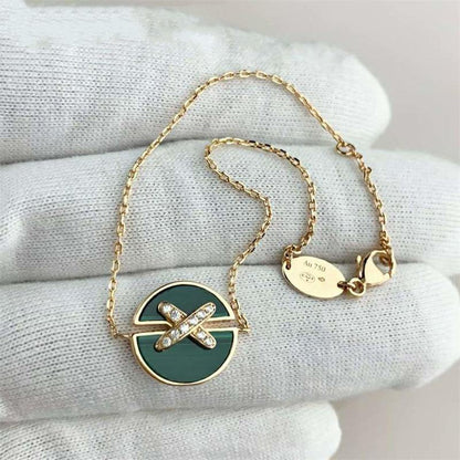 [AuraEcho]JEUX DE BRACELET MALACHITE PINK GOLD DIAMONDS