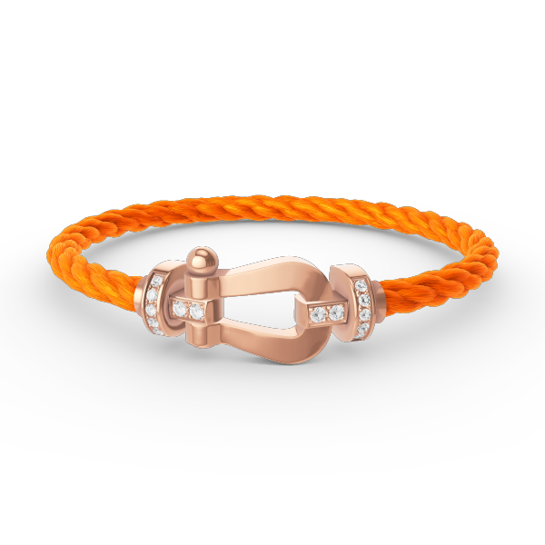 [AuraEcho]FORCE LARGE HORSESHOE HALF DIAMOND BRACELET ROSE GOLD