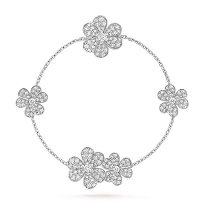 [AuraEcho]FRIVOLE SILVER 5 FLOWERS BRACELET