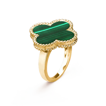[AuraEcho]CLOVER MALACHITE RING