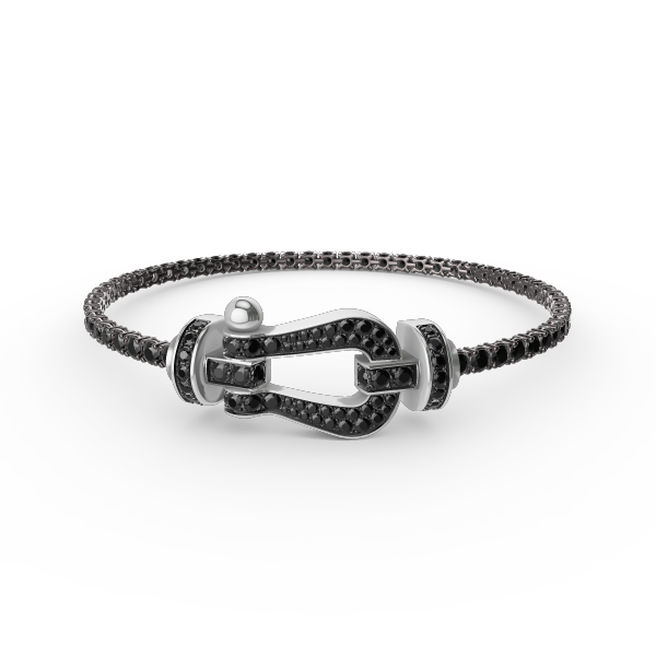 [AuraEcho]FORCE  LARGE HORSESHOE FULL DIAMOND TENNIS BRACELET